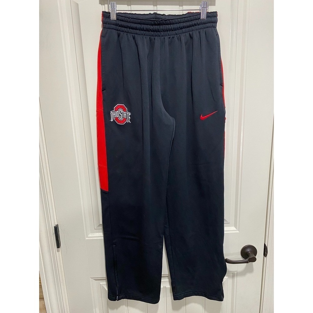 Nike Elite Ohio State Buckeyes Men's Medium Sweatpants Baggy Loose Fit Ankle Zip